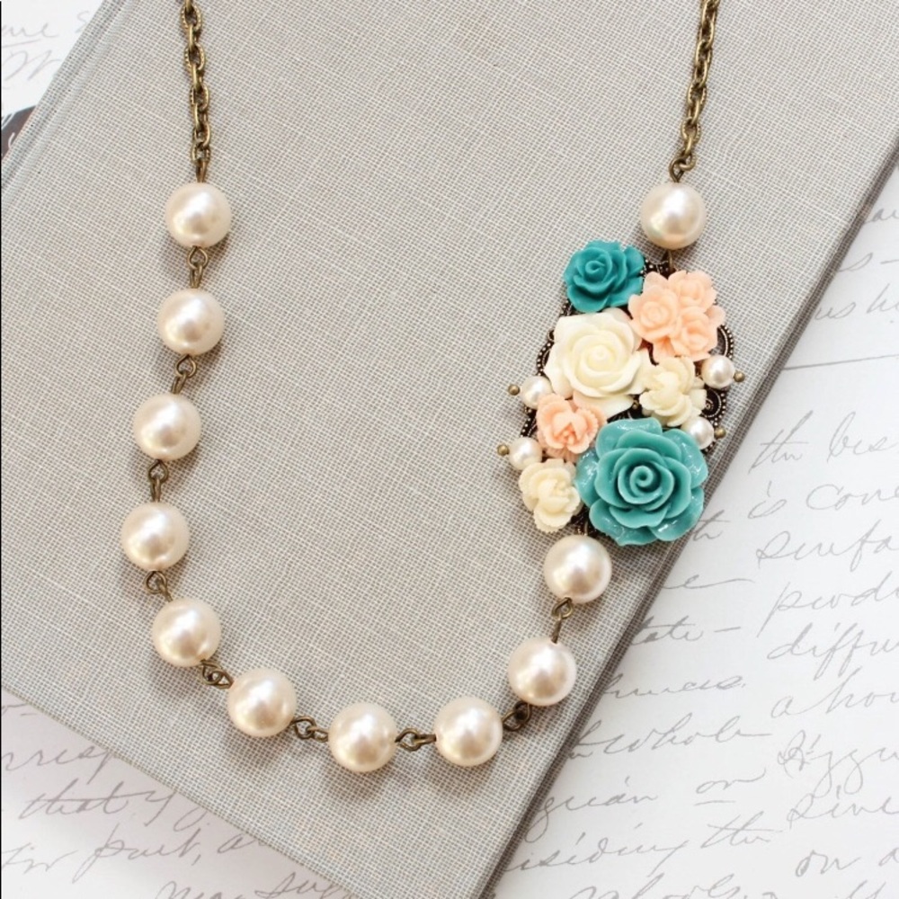 Vintage Inspired Flower Pendant